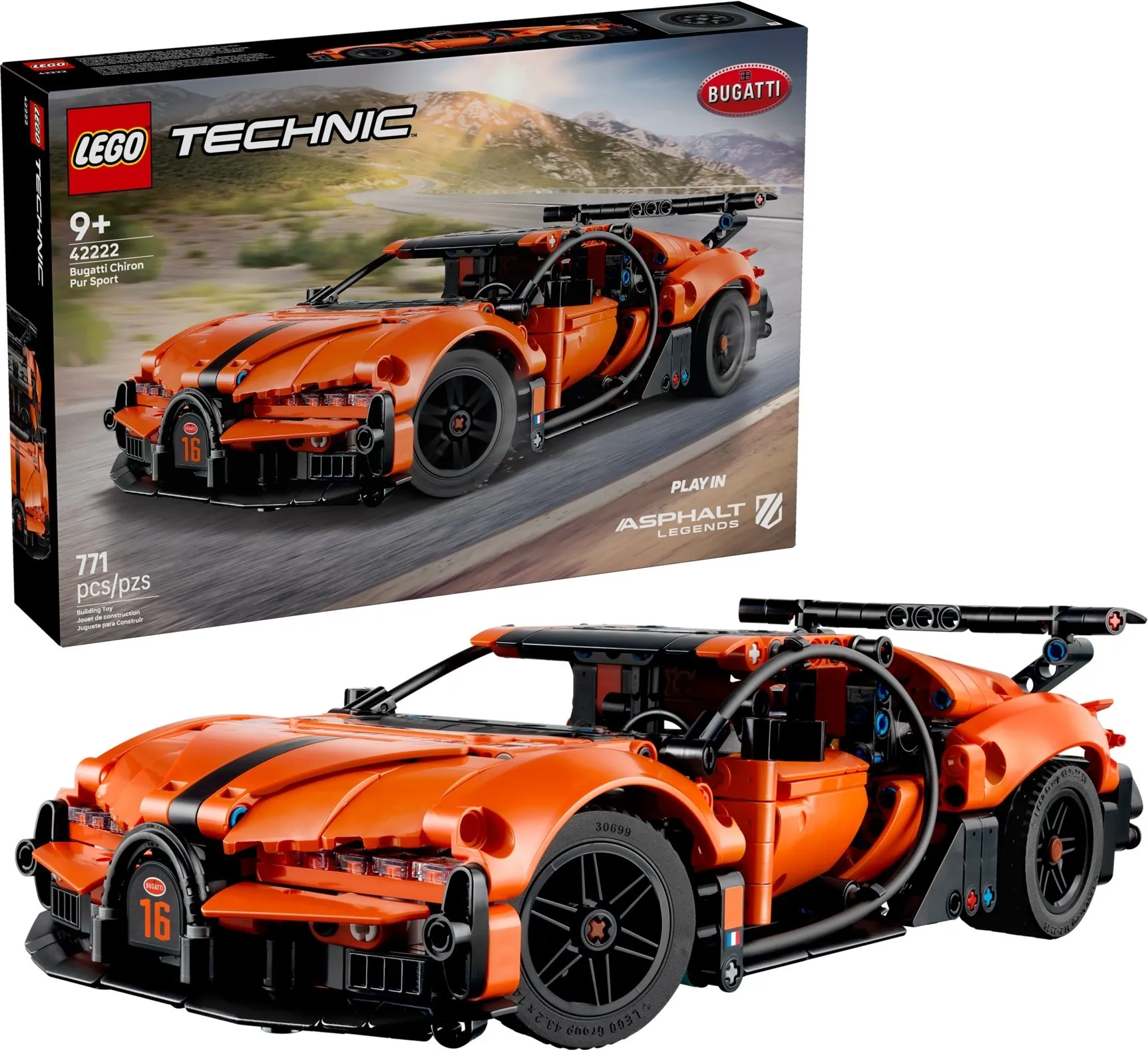 LEGO® テクニック 42222 - Bugatti Chiron Pur Sport - RentaBrick